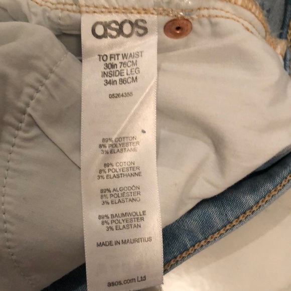 Asos Light blue denim stretchy, skinny jeans. EUC! - Picture 5 of 5